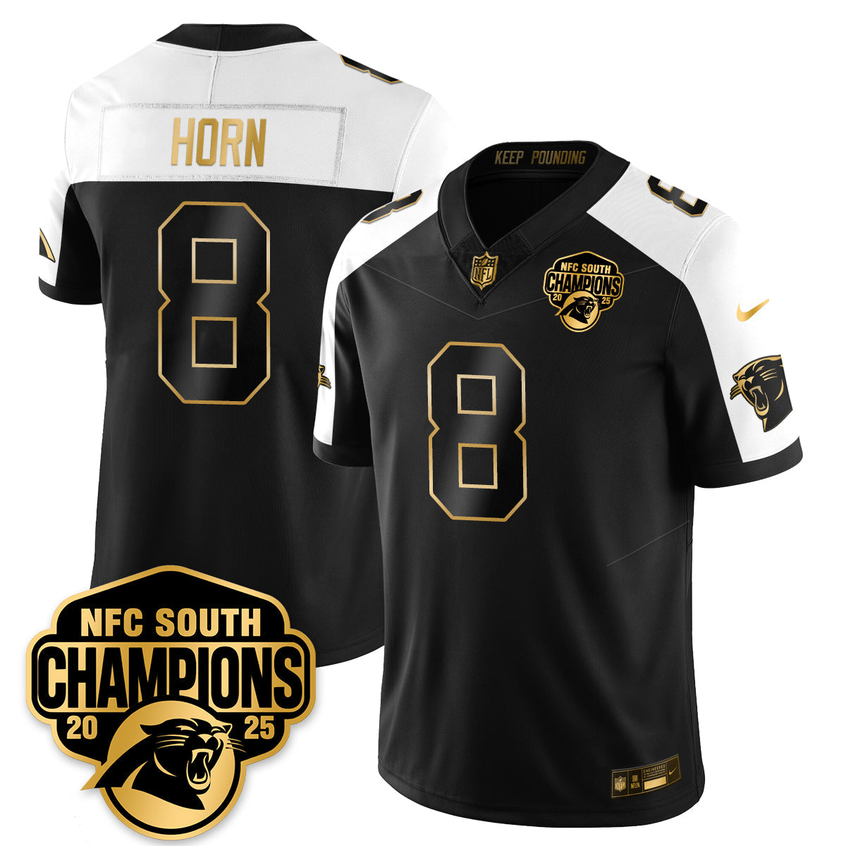 CAR NFC South Division Champions Vapor Limited Jersey - All Stitched