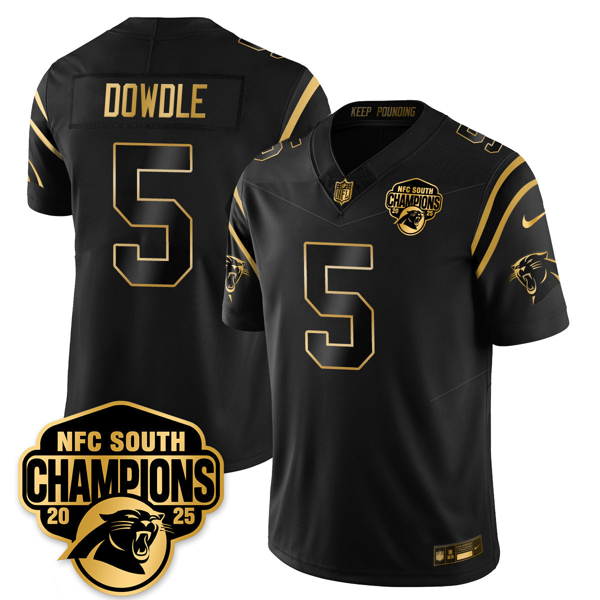 CAR NFC South Division Champions Vapor Limited Jersey - All Stitched