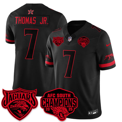 DET Stranger Things AFC South Division Champions Vapor Limited Throwback Jersey - All Stitched