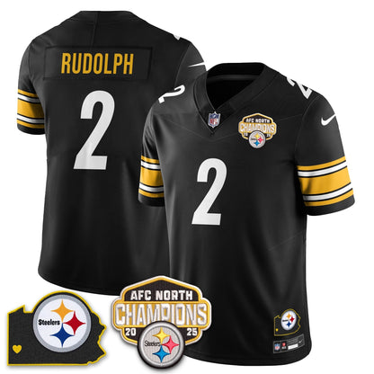 PIT AFC North Division Champions Vapor Limited Jersey N1 - All Stitched