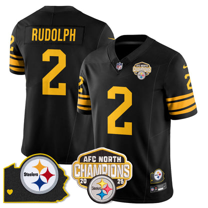 PIT AFC North Division Champions Vapor Limited Gold Jersey N2 - All Stitched