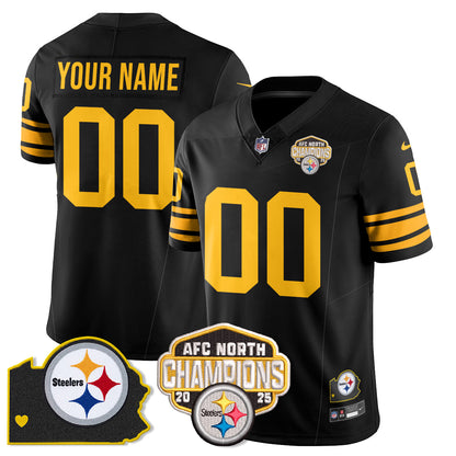 Custom PIT AFC North Division Champions Vapor Limited Jersey N1 - All Stitched