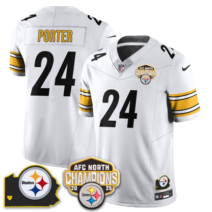 PIT AFC North Division Champions Vapor Limited Gold Jersey N2 - All Stitched