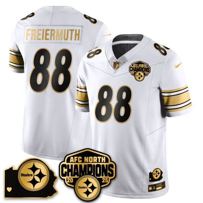 PIT AFC North Division Champions Vapor Limited Gold Jersey N2 - All Stitched