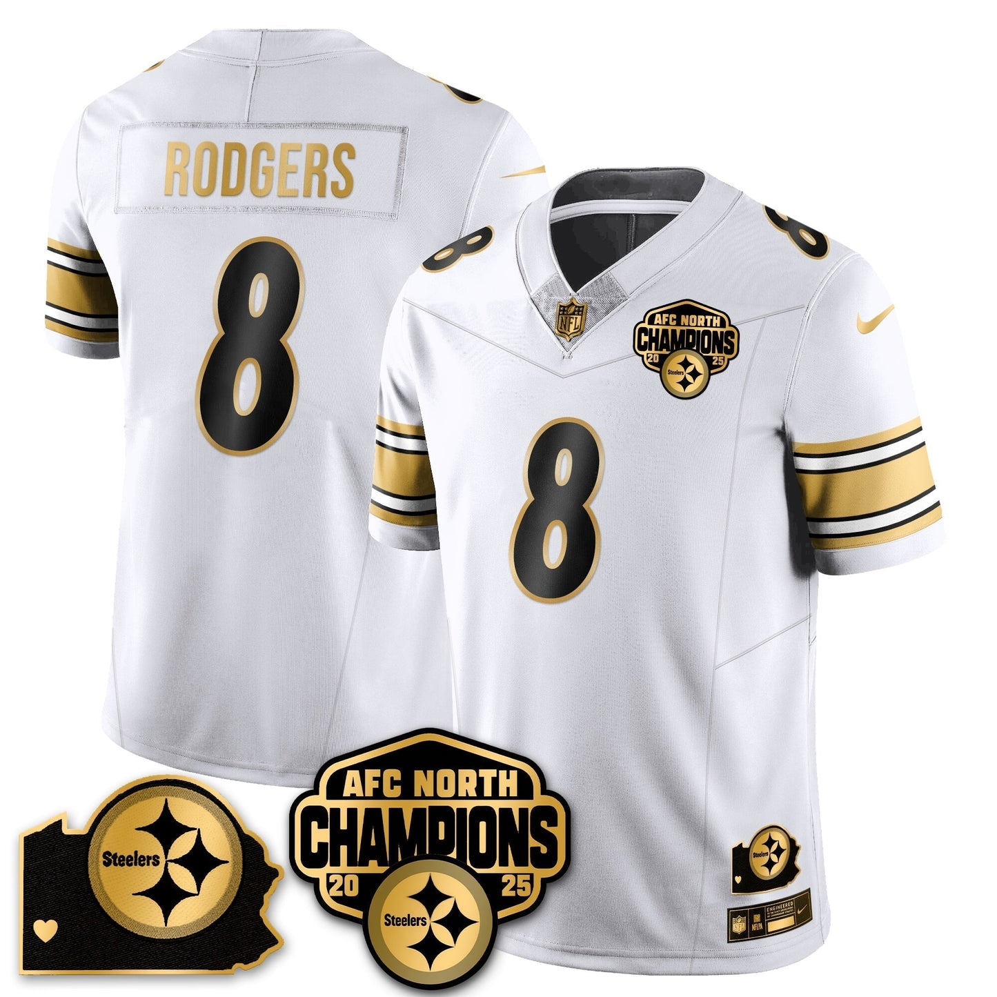 PIT AFC North Division Champions Vapor Limited Jersey N1 - All Stitched