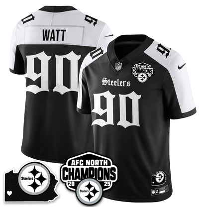 PIT Gothic AFC North Division Champions Vapor Limited Jersey - All Stitched