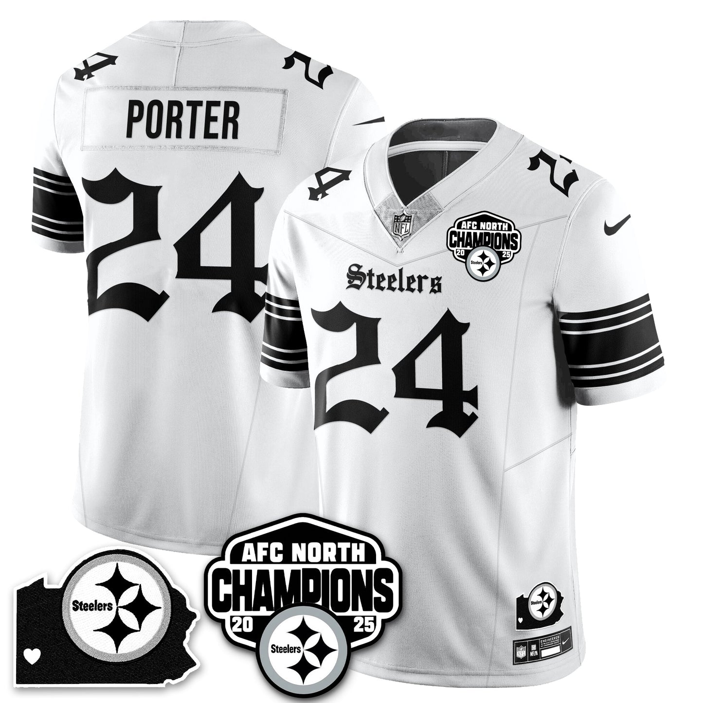 PIT Gothic AFC North Division Champions Vapor Limited Jersey - All Stitched