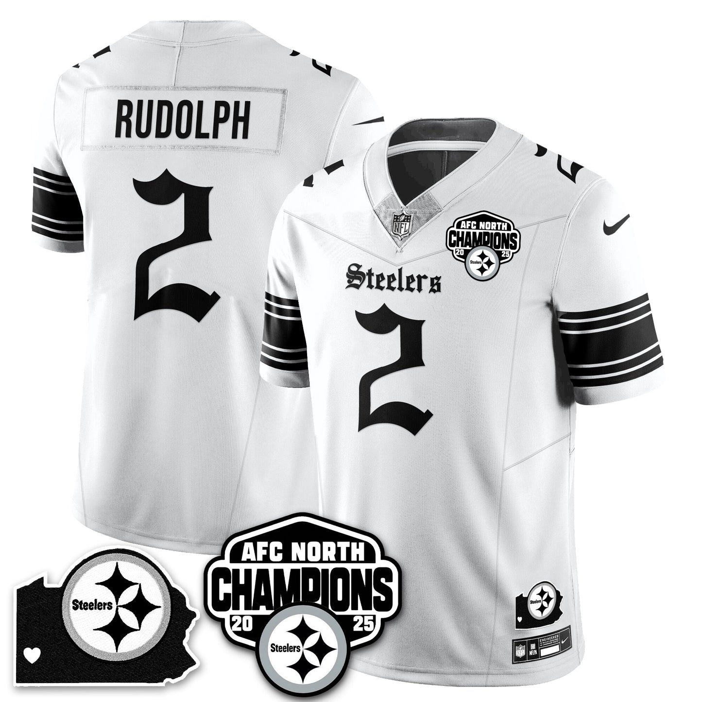PIT Gothic AFC North Division Champions Vapor Limited Jersey - All Stitched
