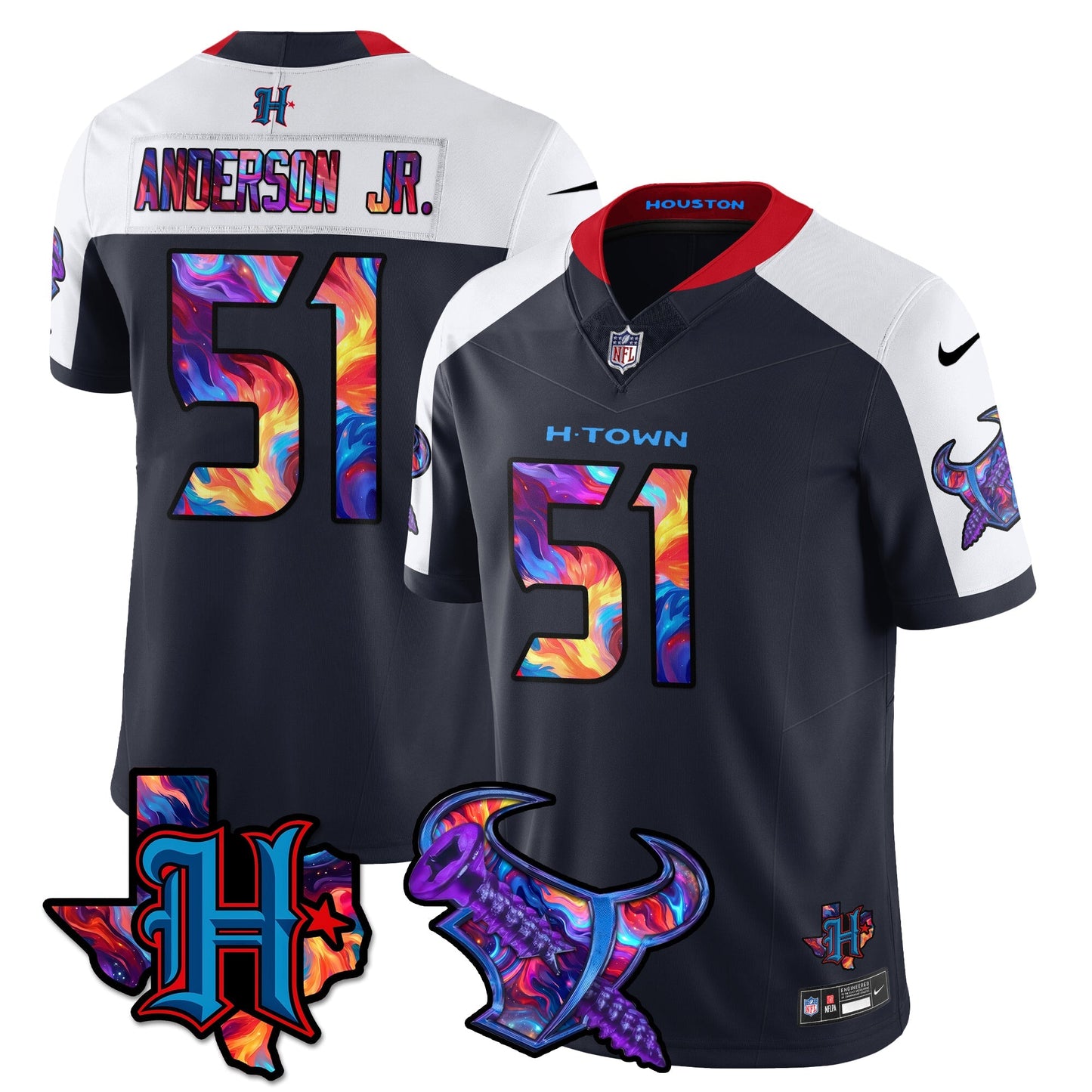 HOU Special Vapor Limited Jersey - All Stitched