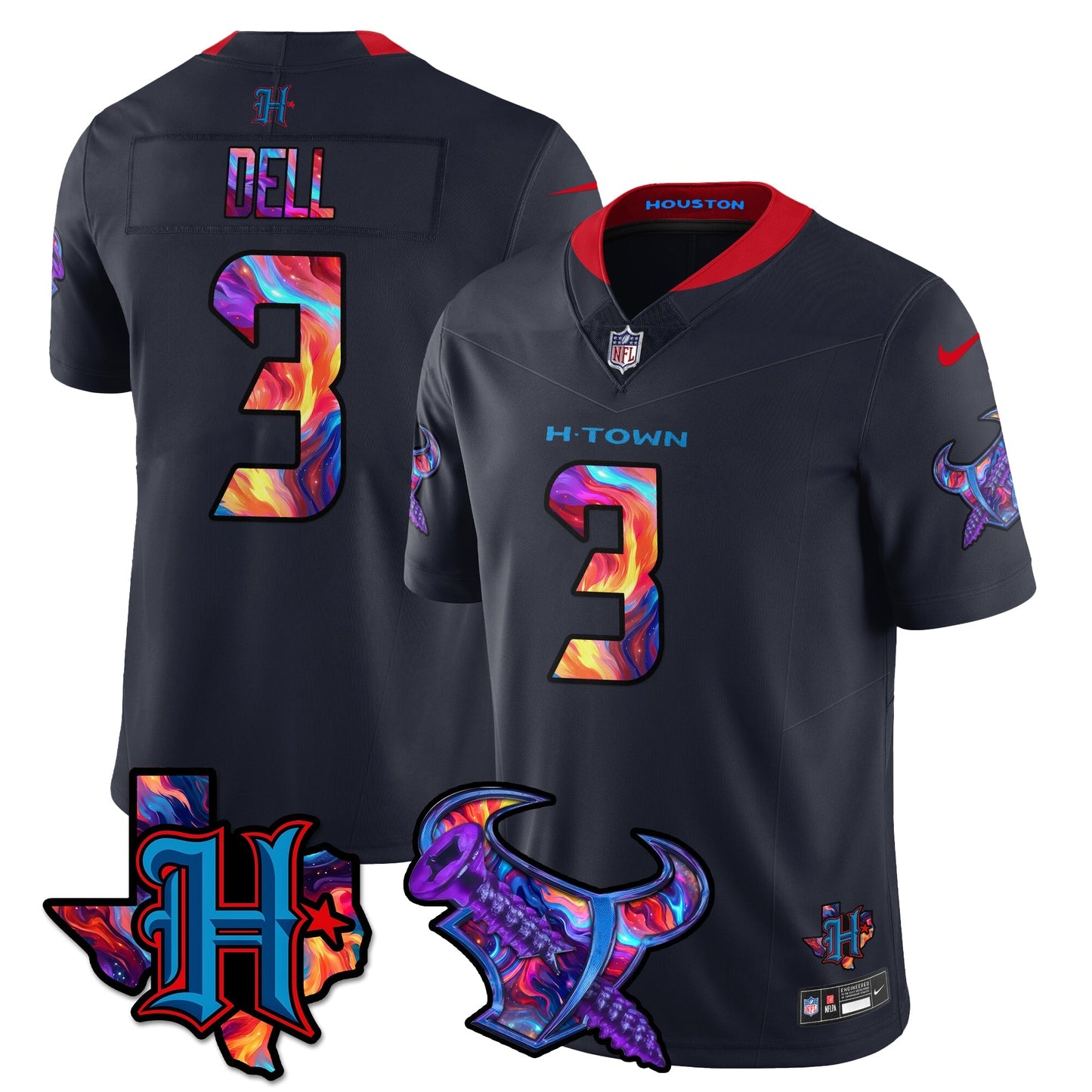 HOU Special Vapor Limited Jersey - All Stitched