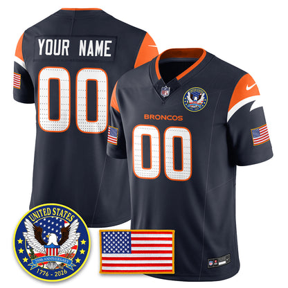 DEN "United States 250th Anniversary Patch" Vapor Limited Jersey - All Stitched