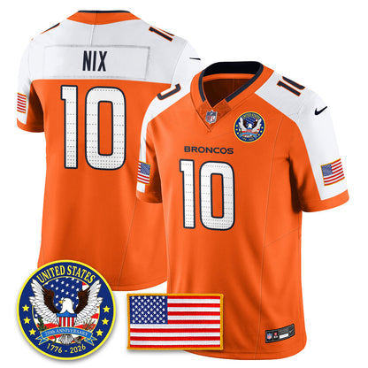 DEN "United States 250th Anniversary Patch" Vapor Limited Jersey - All Stitched