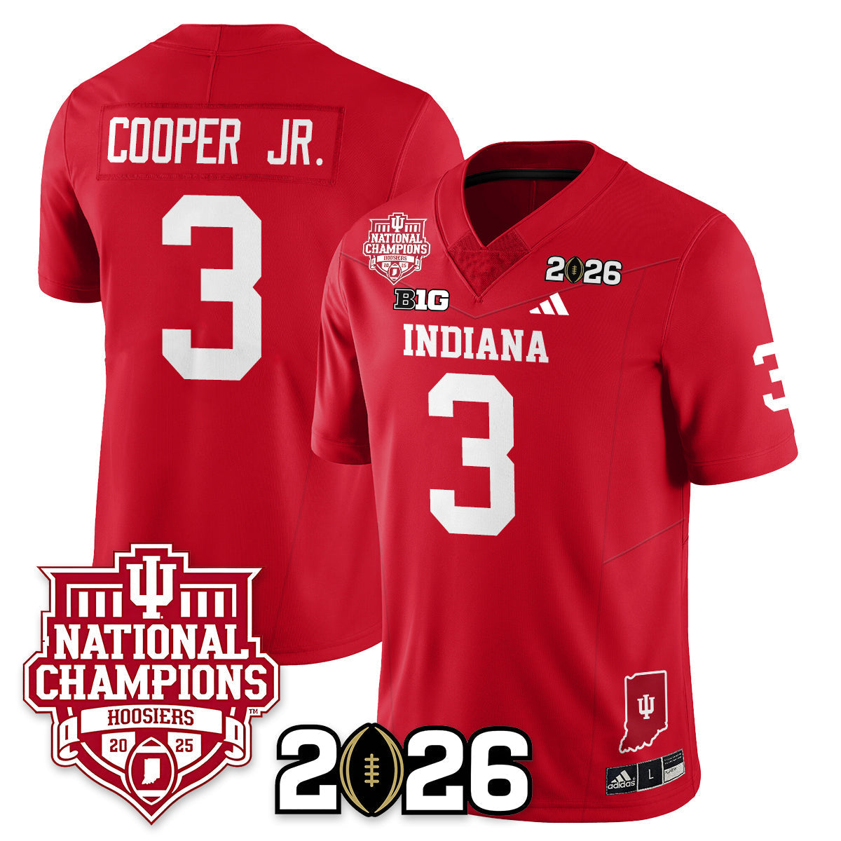 Indiana H Vapor Limited Football Jersey - 2025 National Champions - All Stitched
