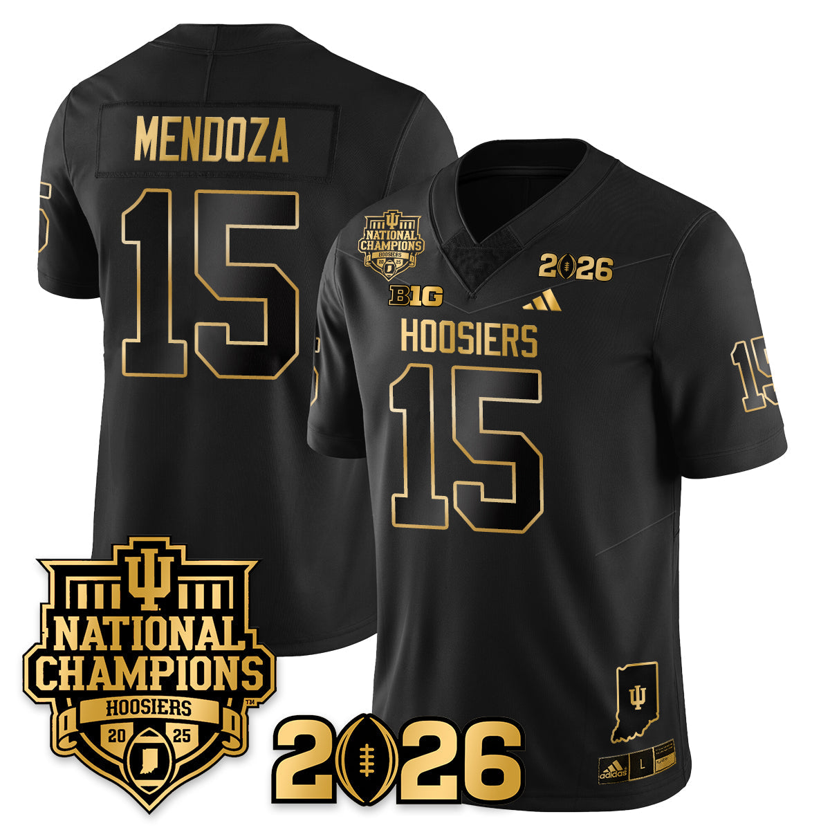 Indiana H Vapor Limited Football Gold Jersey - 2025 National Champions - All Stitched