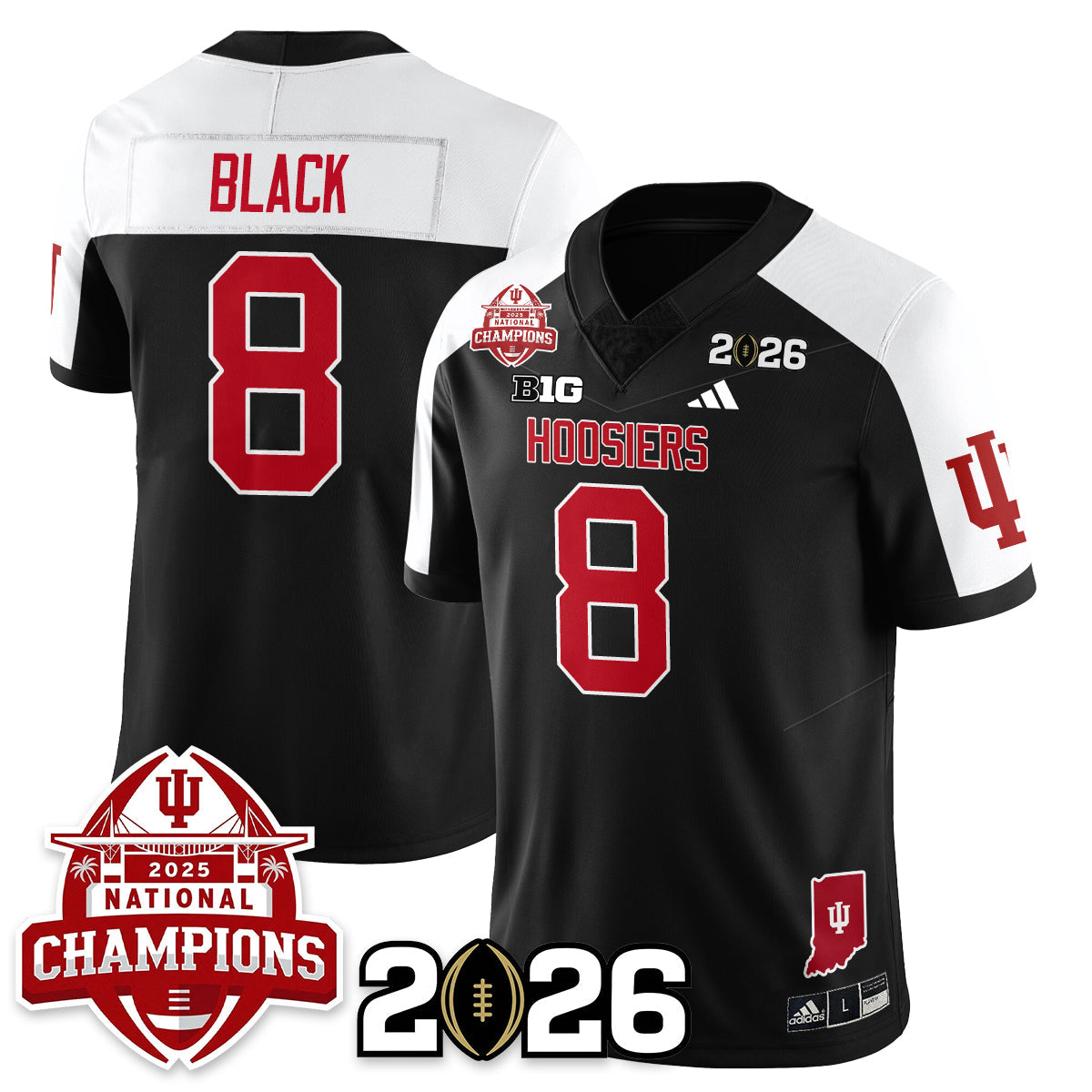 Indiana H Vapor Limited Football Jersey V2 - 2025 National Champions - All Stitched
