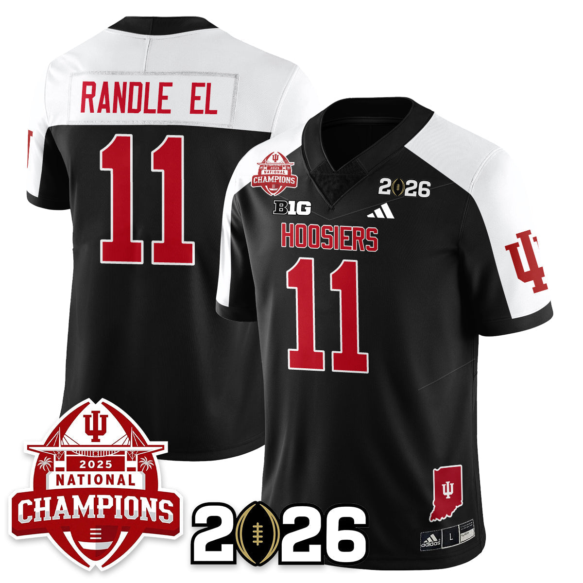 Indiana H Vapor Limited Football Jersey V2 - 2025 National Champions - All Stitched