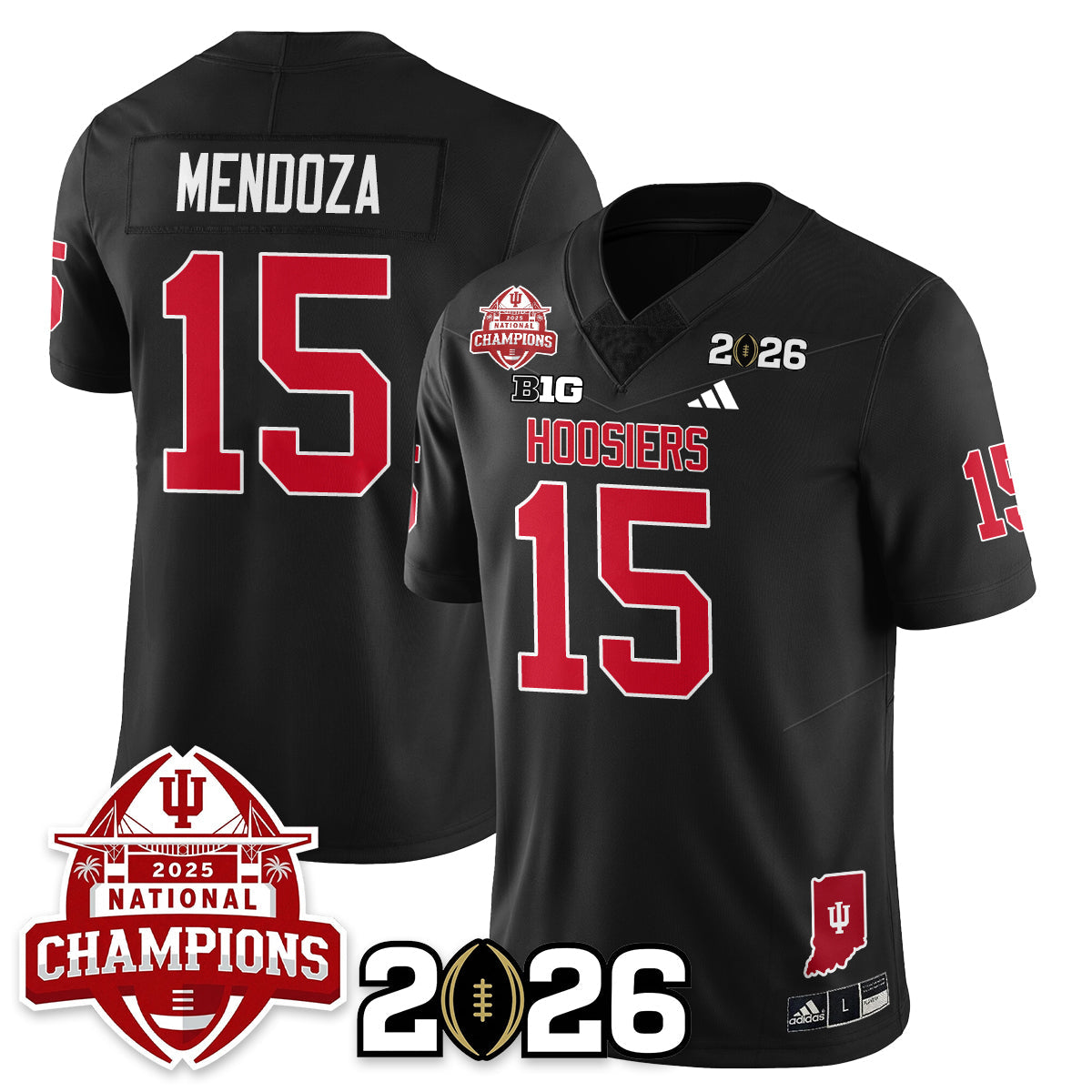 Indiana H Vapor Limited Football Jersey V2 - 2025 National Champions - All Stitched
