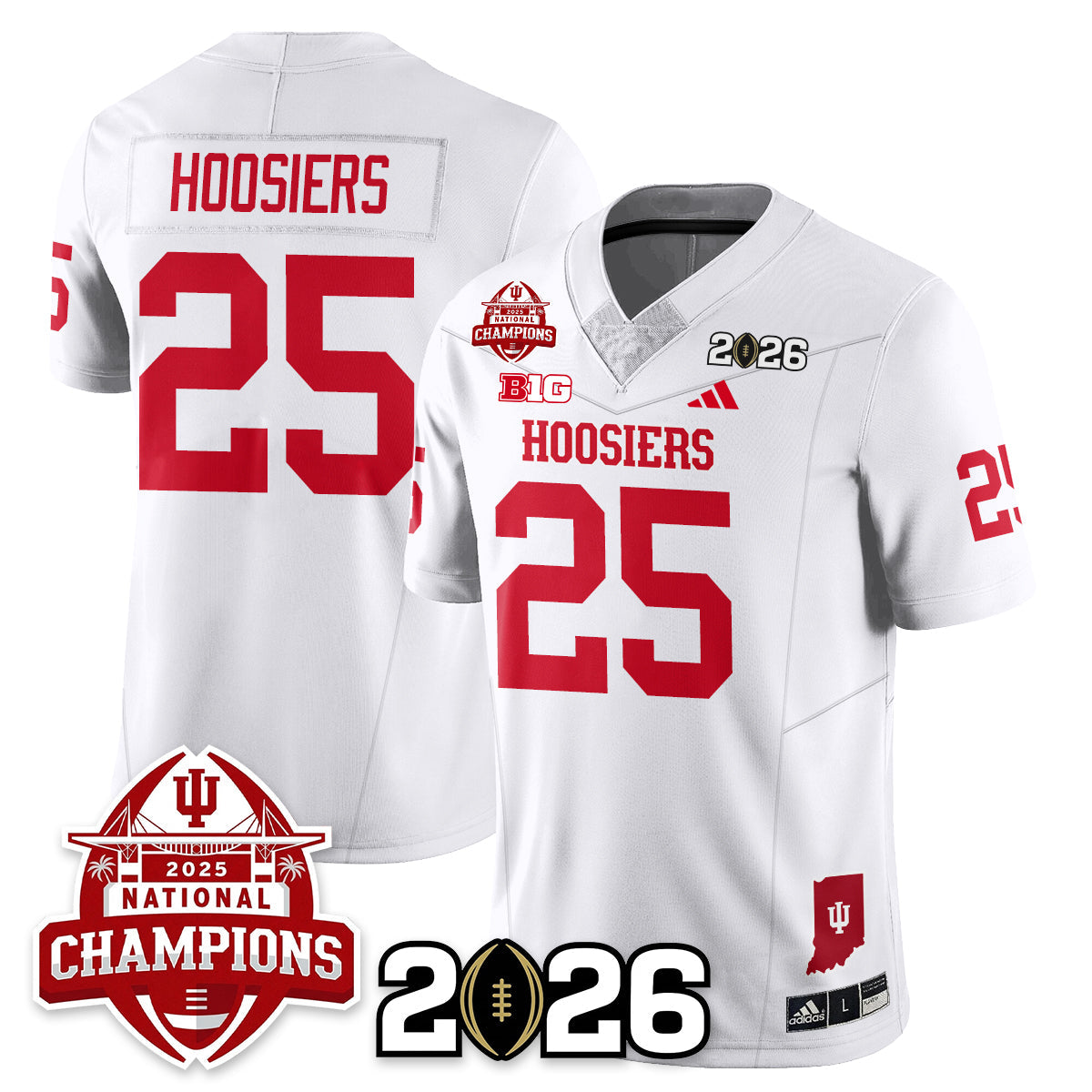 Indiana H Vapor Limited Football Jersey V2 - 2025 National Champions - All Stitched