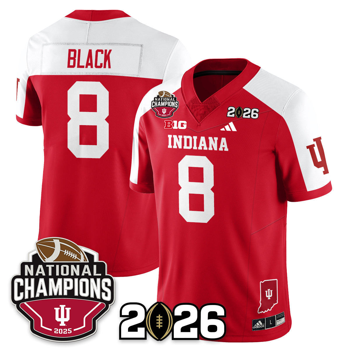 Indiana H Vapor Limited Football Jersey V3 - 2025 National Champions - All Stitched