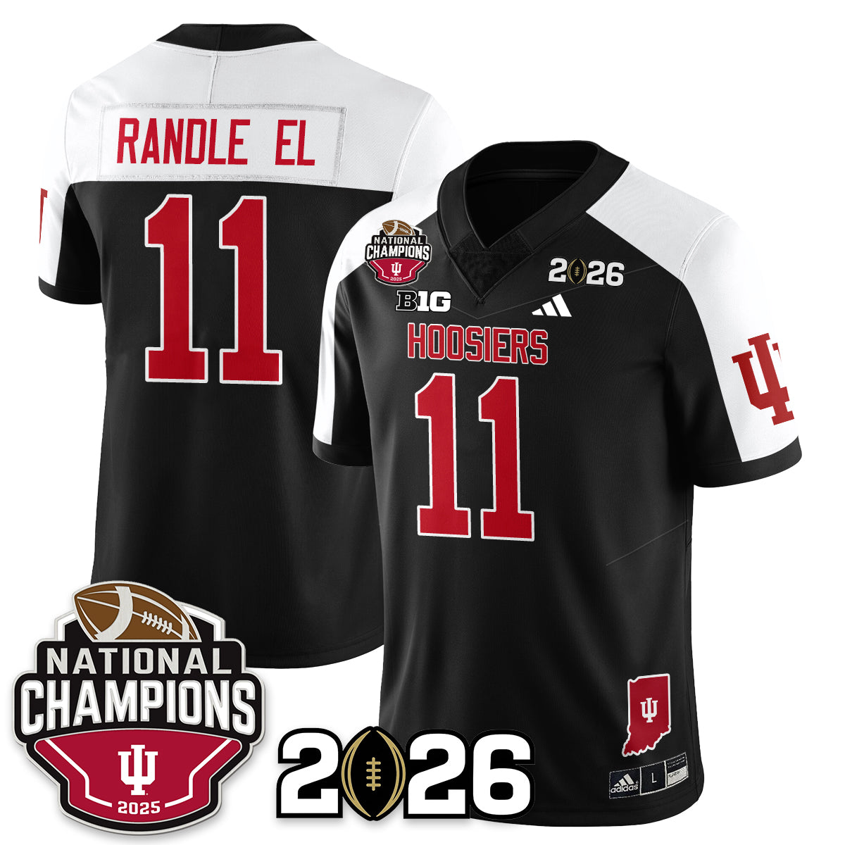 Indiana H Vapor Limited Football Jersey V3 - 2025 National Champions - All Stitched