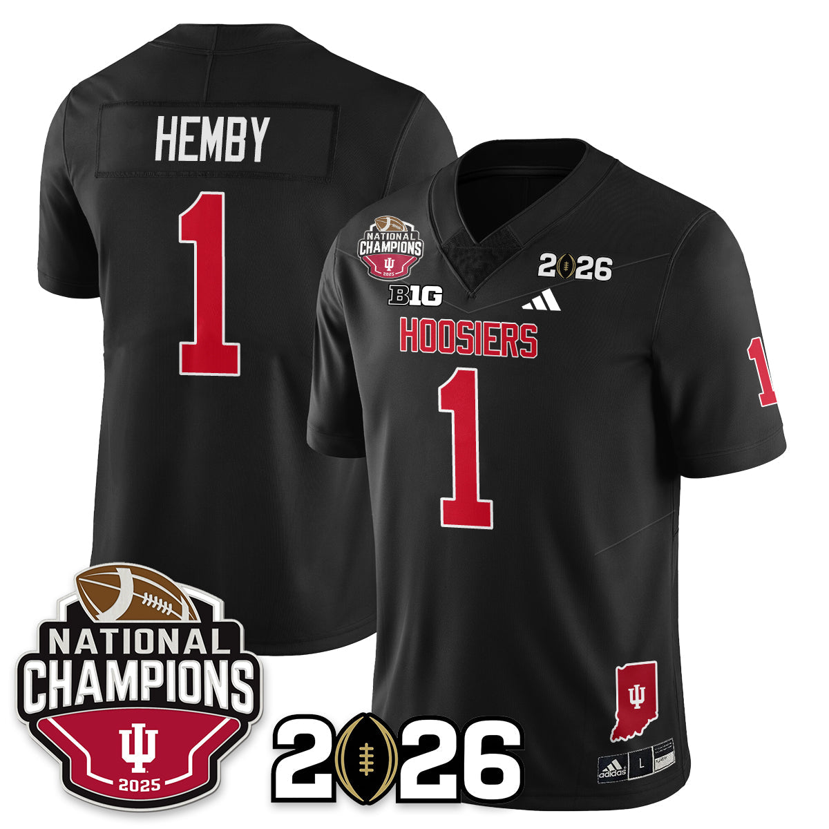 Indiana H Vapor Limited Football Jersey V3 - 2025 National Champions - All Stitched