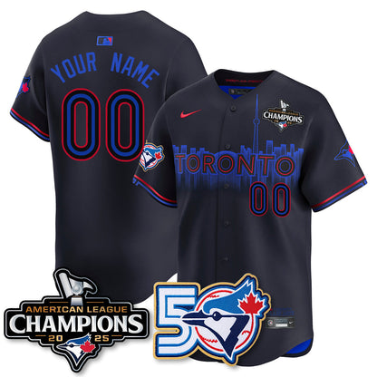 Custom TBJ 2025 American League Champions Vapor Limited Jersey - 50th Season - Stitched-NQD