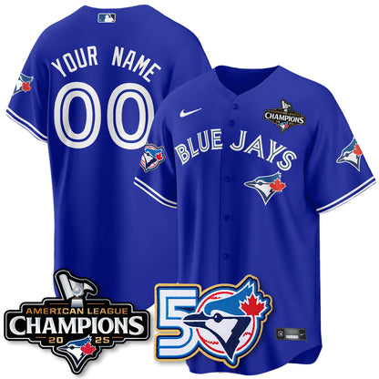 Custom TBJ 2025 American League Champions Vapor Limited Jersey - 50th Season - Stitched-NQD