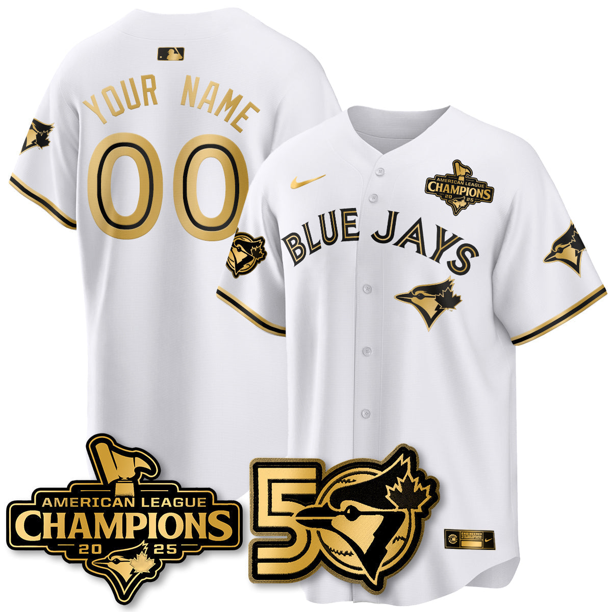 Custom TBJ 2025 American League Champions Vapor Limited Jersey - 50th Season - Stitched-NQD