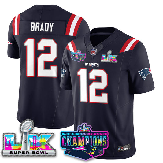 NE 2025 Vapor Jersey - AFC Champions Limited Patch - All Stitched