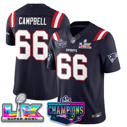 Men' NE 2025 Vapor Jersey - AFC Champions Limited Patch - All Stitched n15