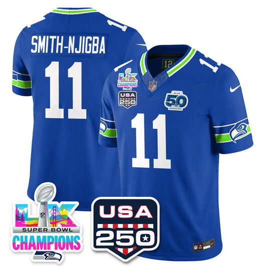 SEA S.Bowl LX & 50th Patch Champions Vapor Limited Jersey - All Stitched -DMQ
