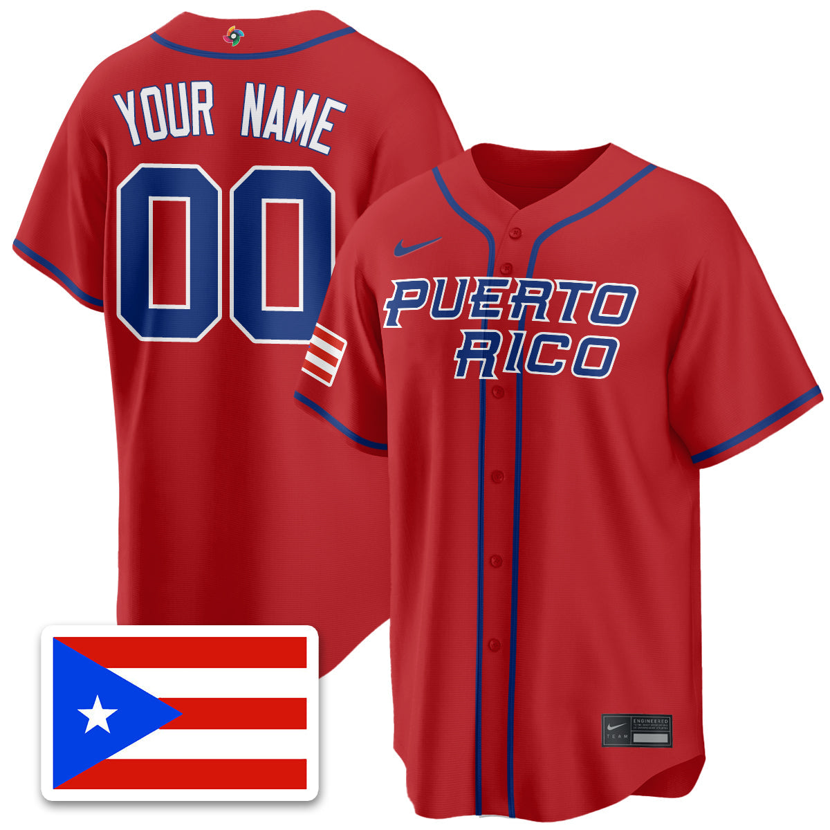 Custom Puerto Rico Baseball 2026 World Baseball Classic Limited Jersey - All Stitched