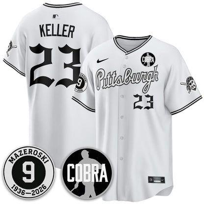 PIT Memories Vapor Limited Gothic Jersey - Bill Mazeroski Patch - All Stitched