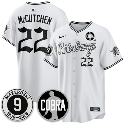 PIT Memories Vapor Limited Gothic Jersey - Bill Mazeroski Patch - All Stitched