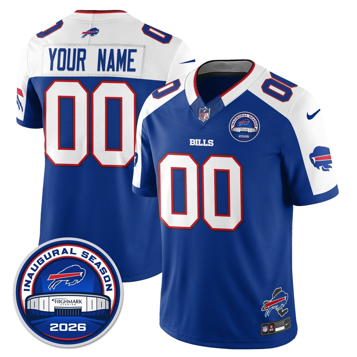BUF 2026 Inaugural Season Patch Vapor Limited Custom Jersey - Stitched-NQD