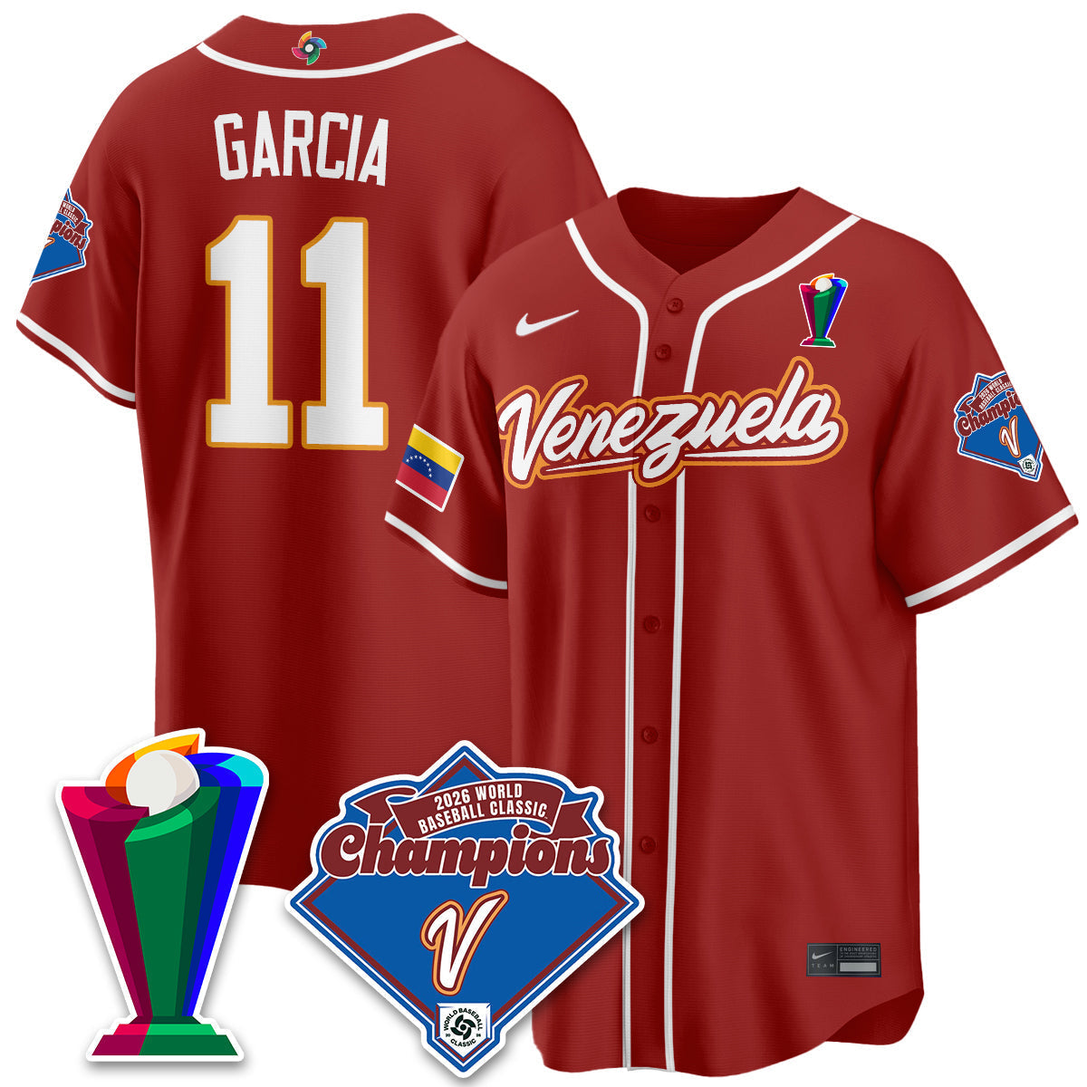 Venezuela Baseball 2026 World Baseball Classic Champions Limited Jersey - Stitched-NQD