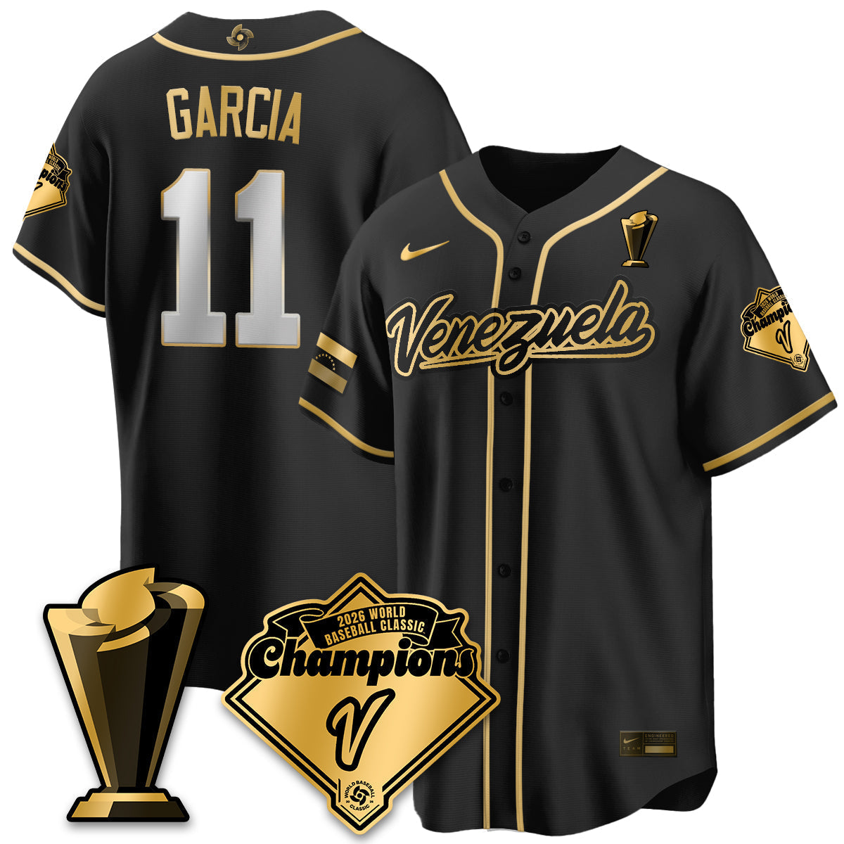 Venezuela Baseball 2026 World Baseball Classic Champions Limited Jersey - Stitched-NQD