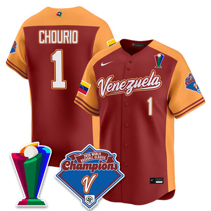 Venezuela Baseball 2026 World Baseball Classic Champions Limited Jersey - Stitched-NQD