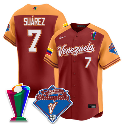 Venezuela Baseball 2026 World Baseball Classic Champions Limited Jersey - Stitched-NQD
