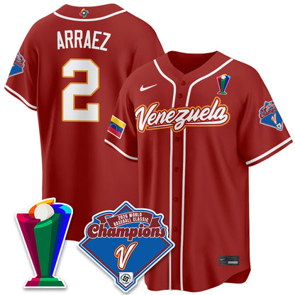 Venezuela Baseball 2026 World Baseball Classic Champions Limited Jersey - Stitched-NQD