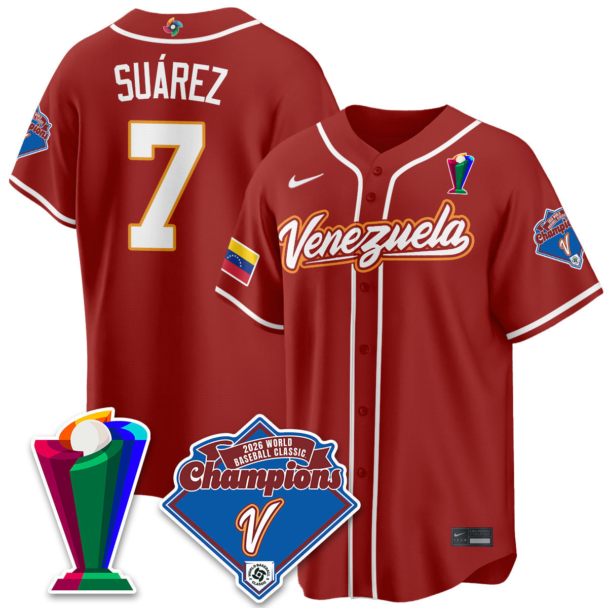 Venezuela Baseball 2026 World Baseball Classic Champions Limited Jersey - Stitched-NQD