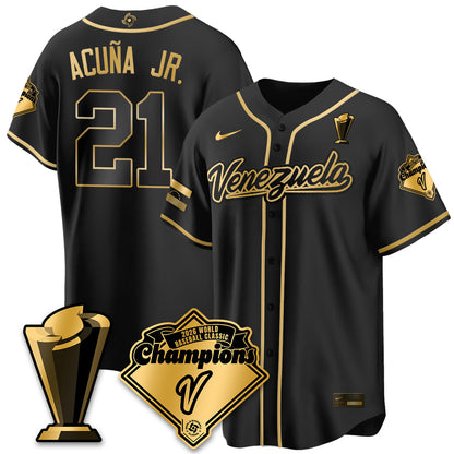 Venezuela Baseball 2026 World Baseball Classic Champions Limited Jersey - Stitched-NQD