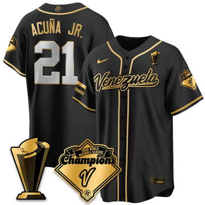 Venezuela Baseball 2026 World Baseball Classic Champions Limited Jersey - Stitched-NQD