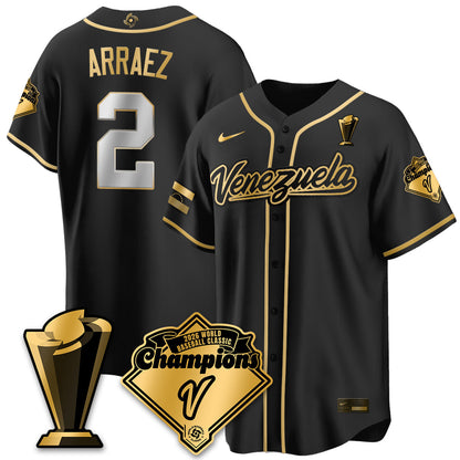 Venezuela Baseball 2026 World Baseball Classic Champions Limited Jersey - Stitched-NQD