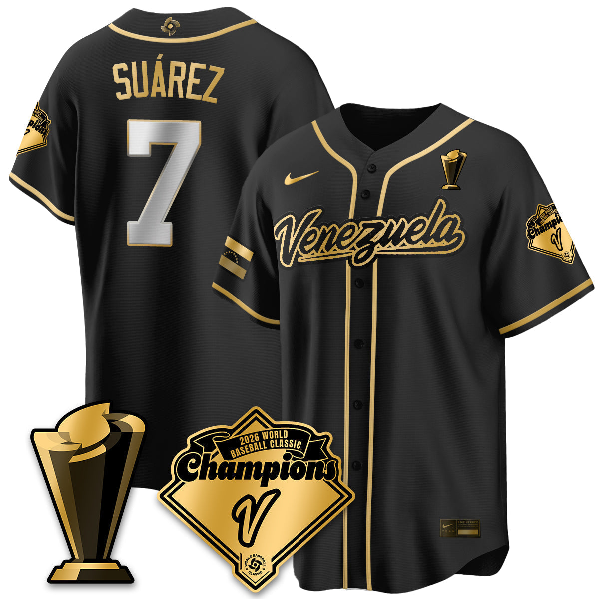 Venezuela Baseball 2026 World Baseball Classic Champions Limited Jersey - Stitched-NQD