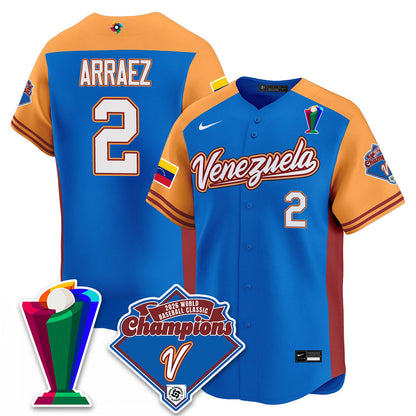 Venezuela Baseball 2026 World Baseball Classic Champions Limited Jersey - Stitched-NQD