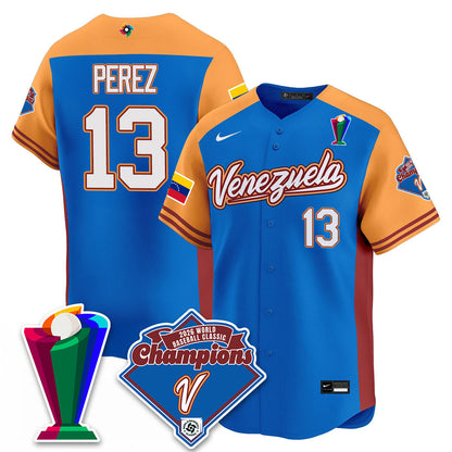 Venezuela Baseball 2026 World Baseball Classic Champions Limited Jersey - Stitched-NQD
