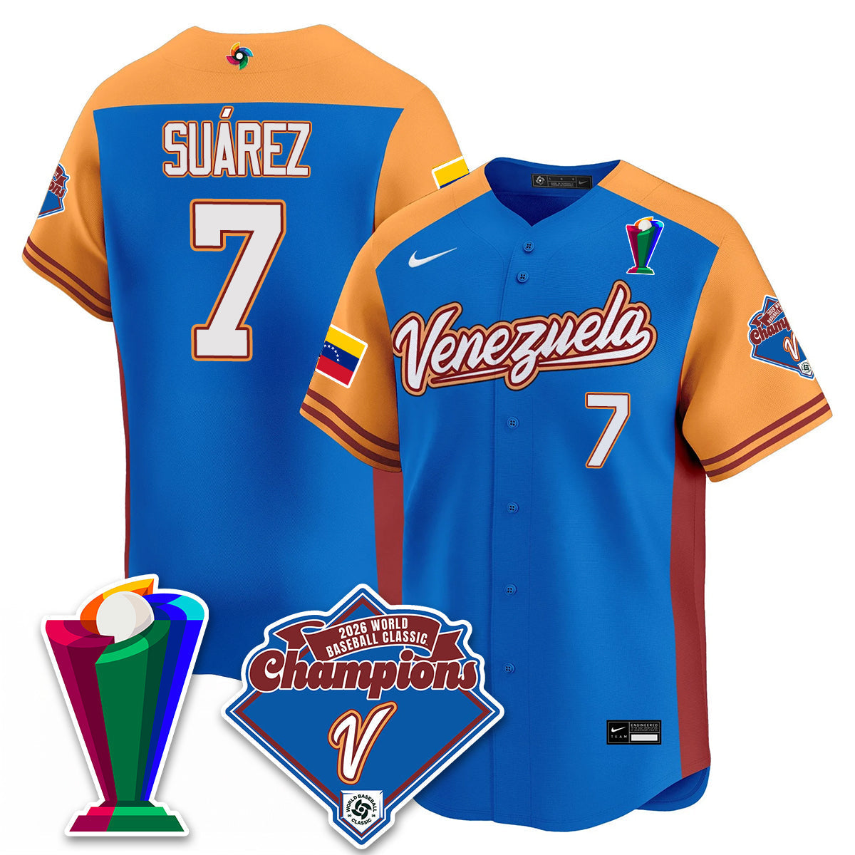 Venezuela Baseball 2026 World Baseball Classic Champions Limited Jersey - Stitched-NQD