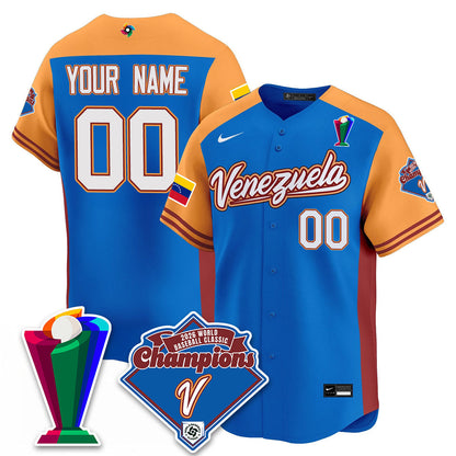 Venezuela Baseball 2026 World Baseball Classic Champions Limited Custom Jersey - Stitched-NQD