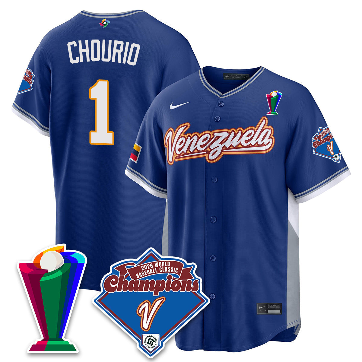 Venezuela Baseball 2026 World Baseball Classic Champions Limited Jersey - Stitched-NQD